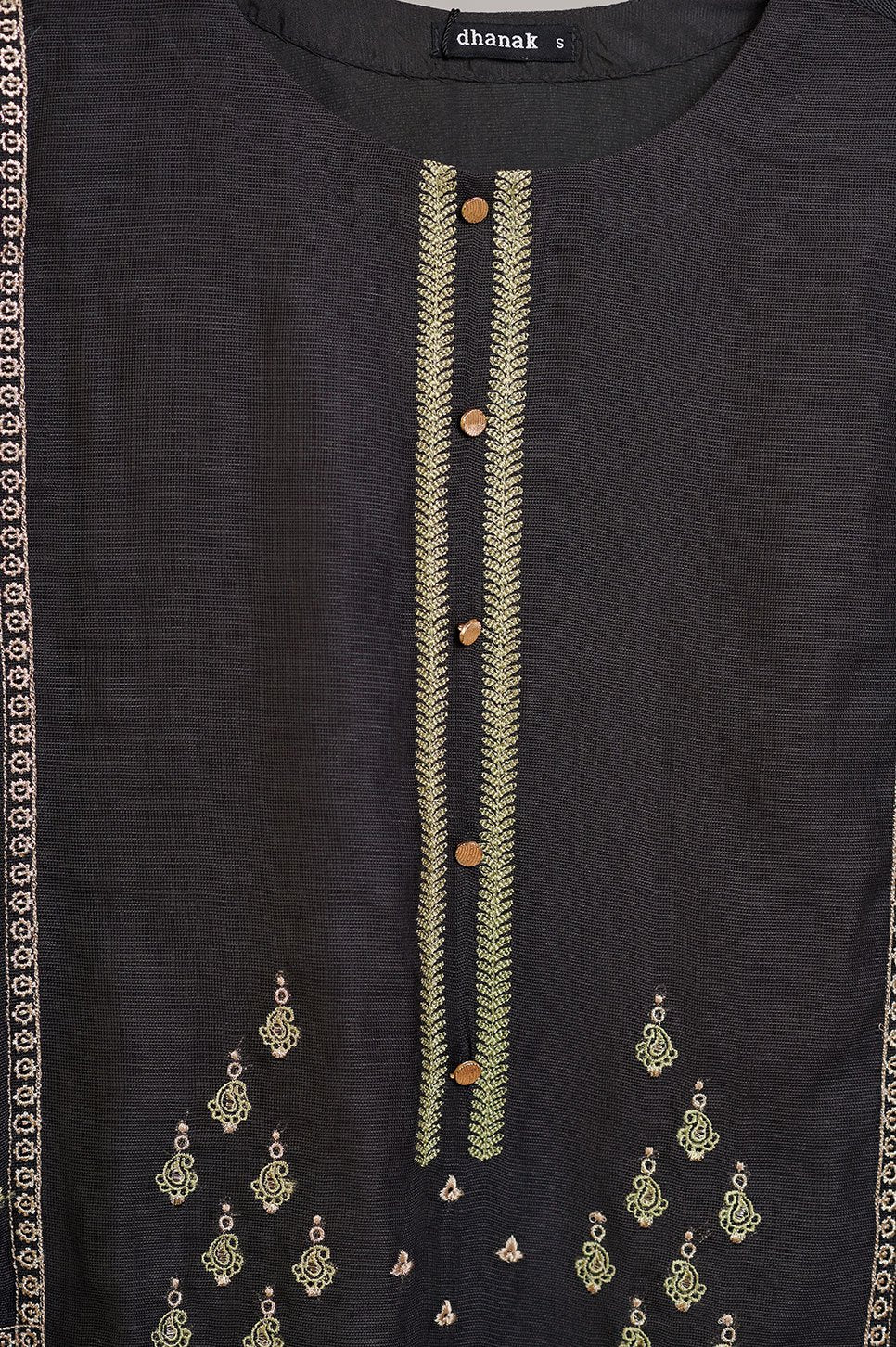DA-1454 Grey EMBROIDERED KURTA - Image 3
