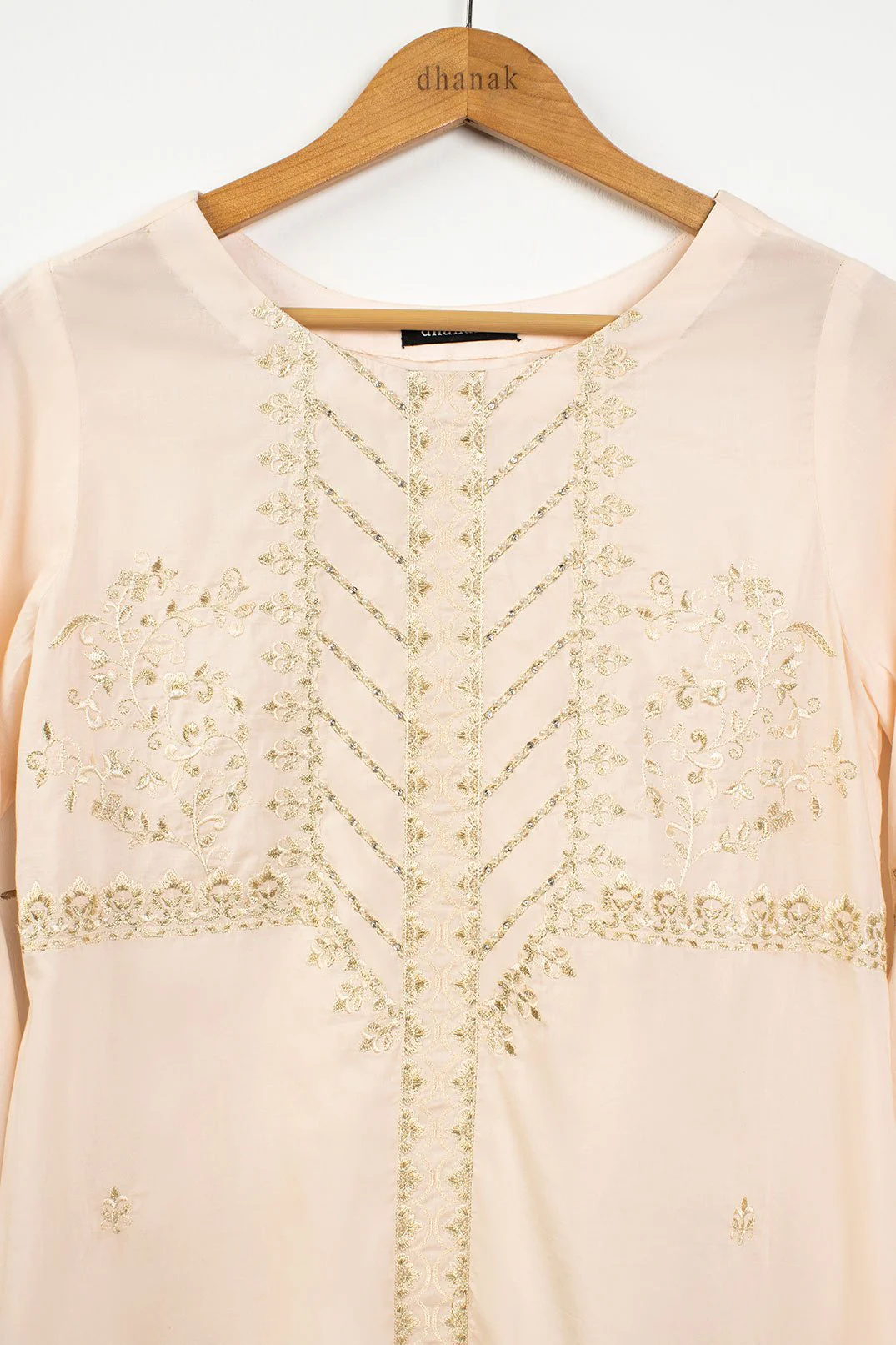DC-0357 PEACH EMBROIDERED KURTA - Image 2