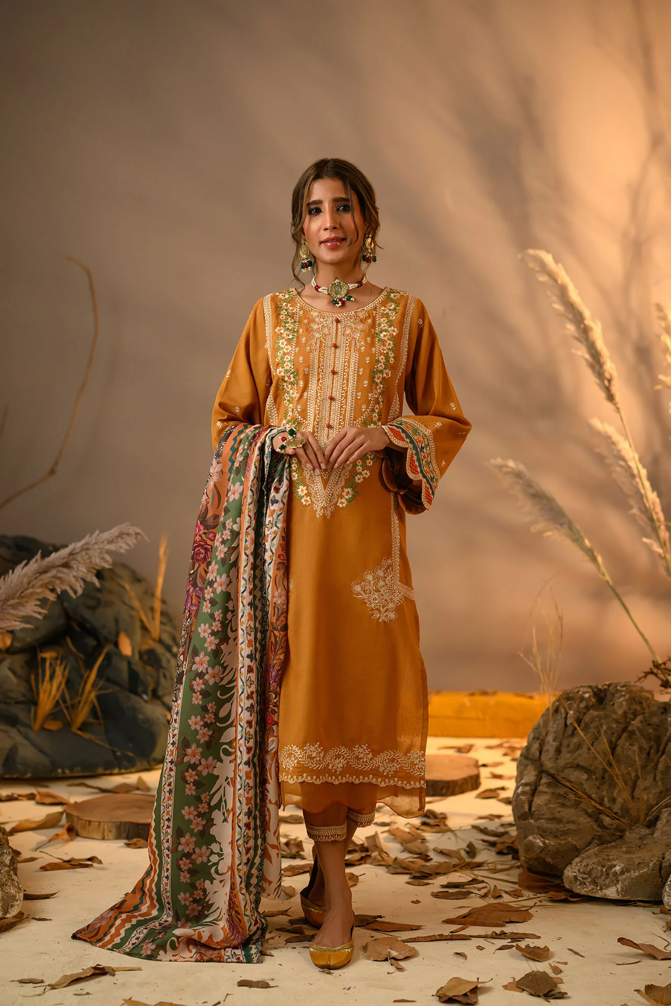 DU-3117 MUSTARD KARANDI 3PCS