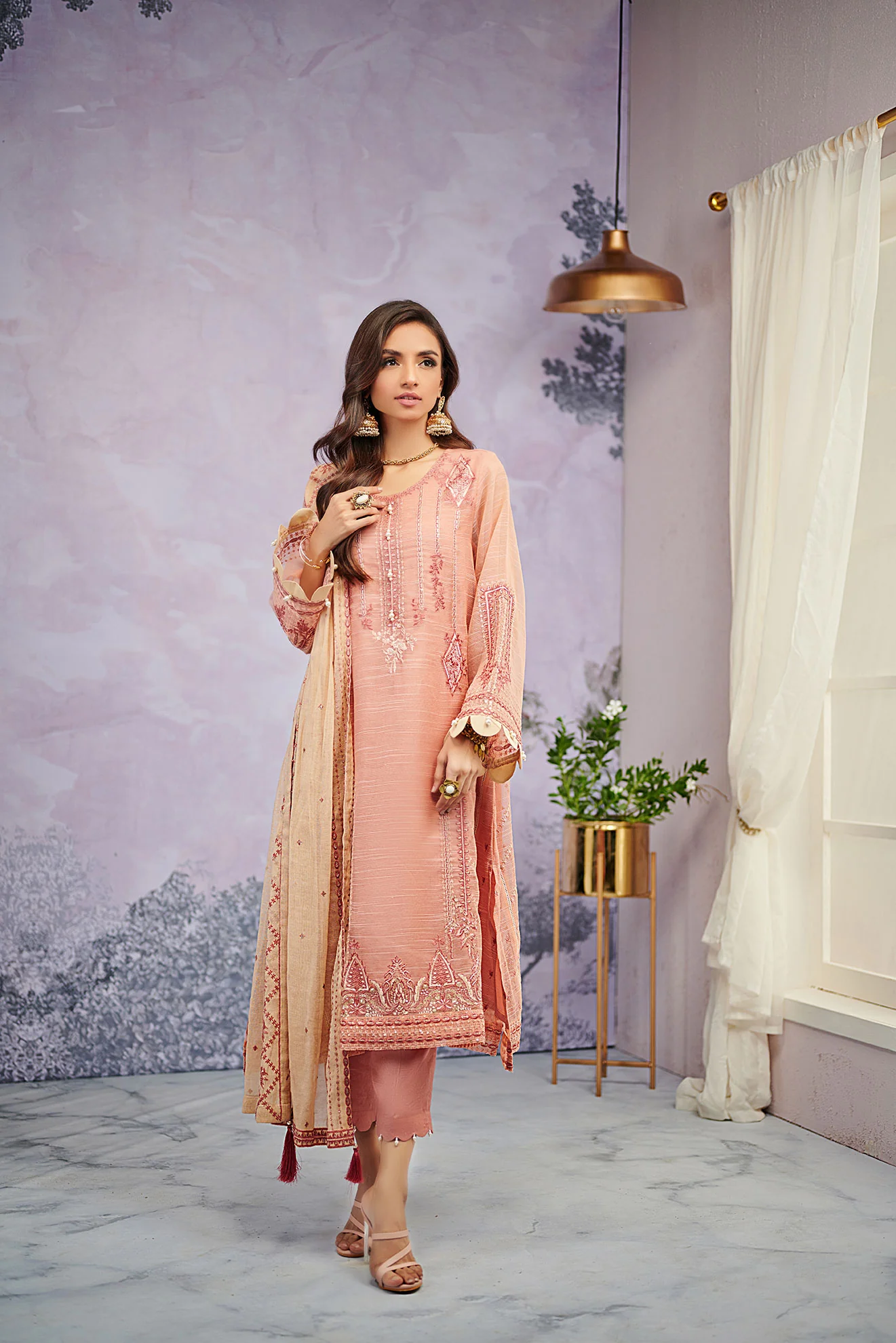 DU-3067 PEACH MESH-NET 4PCS