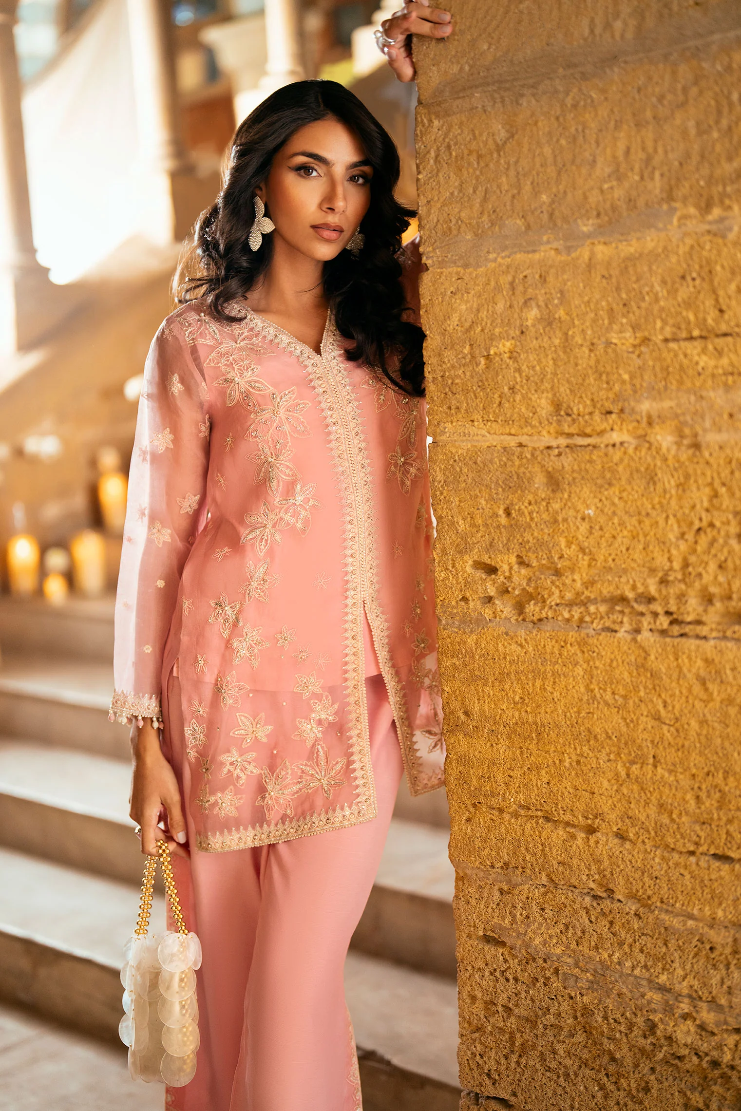 FW25DL-0340 PINK 2PCS SHIRT WITH TROUSER - Image 3
