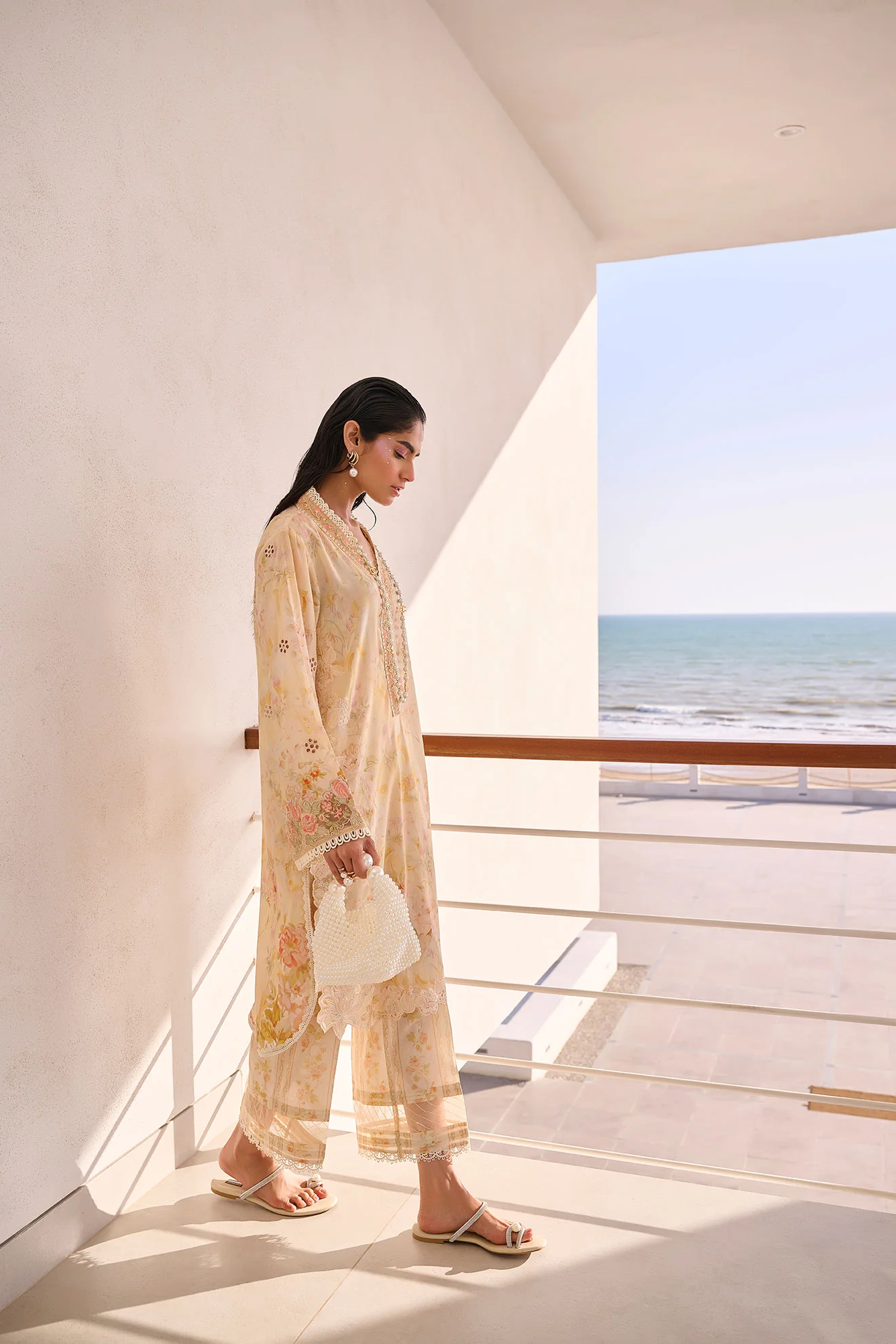 SS24DC-2314 MUSTARD LAWN 2PCS PRINTED KURTA WITH TROUSER - Image 3