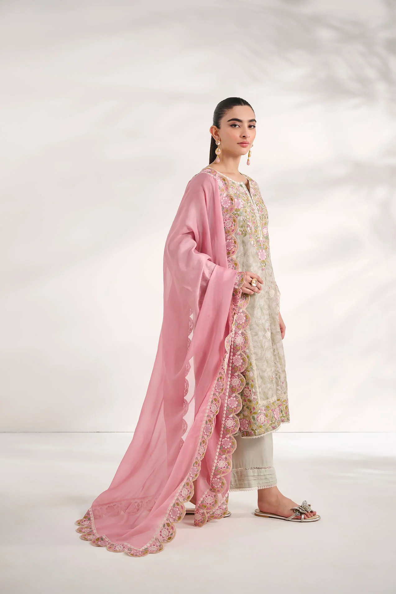 SS24DD-2588 PINK DUPATTA