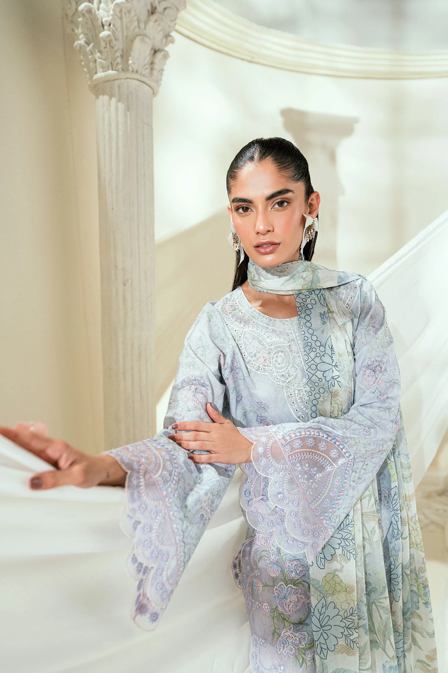 SS25DD-2551 SKY BLUE DUPATTA - Image 3