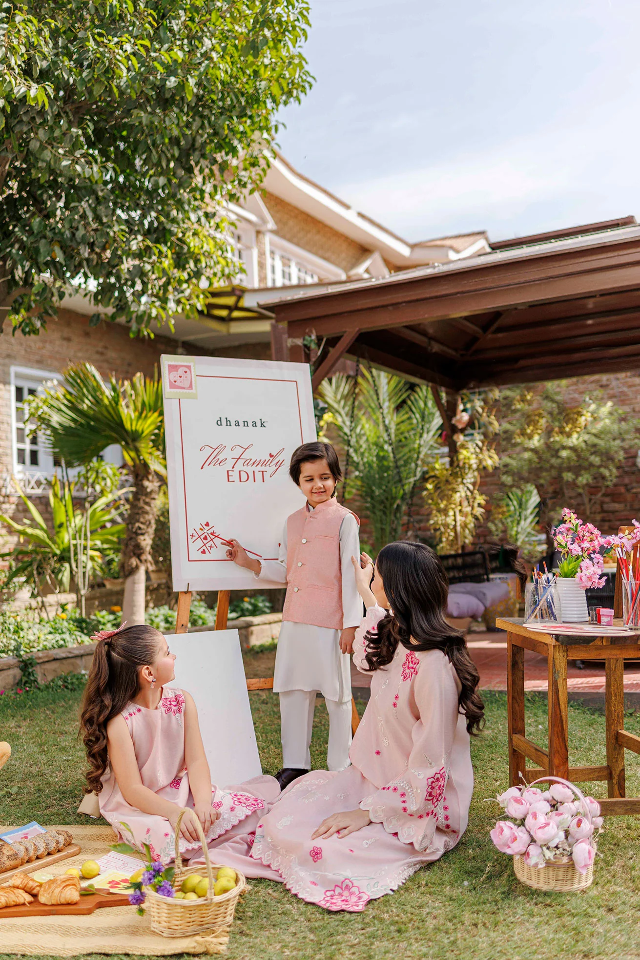 SS26DA-2906 PINK 2PCS EMBROIDERED KURTA WITH TROUSER - Image 7