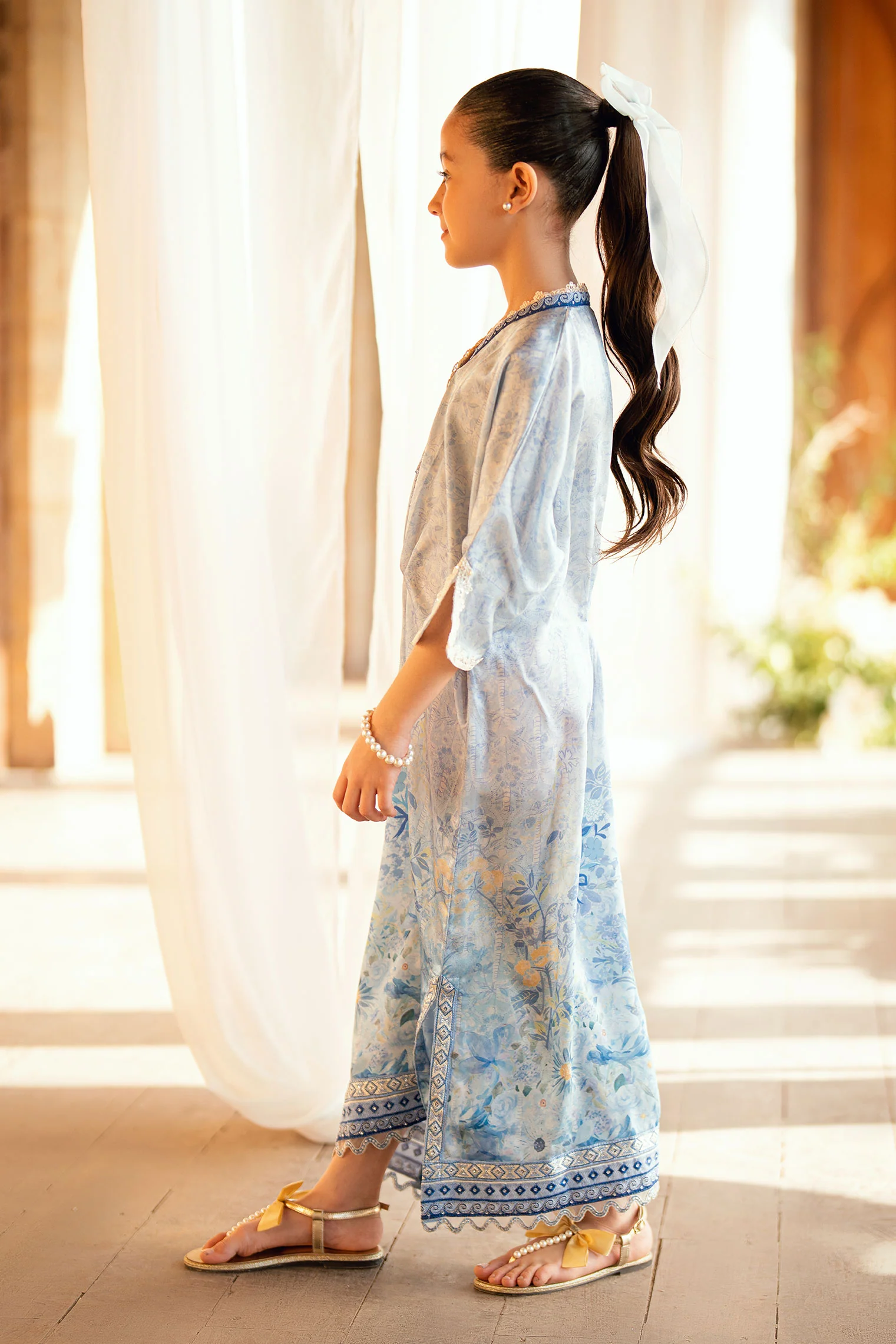 SS26DK-0209 SKY BLUE 1 Pcs Kaftan - Image 4