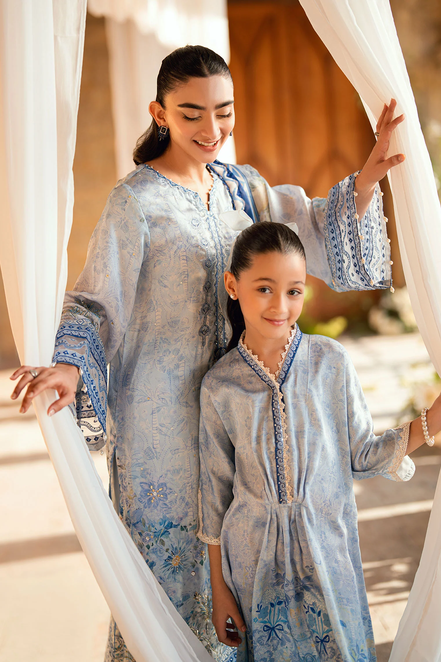 SS26DA-2891 SKY BLUE 2PCS HAND EMBELLISHED KURTA WITH TROUSER - Image 12
