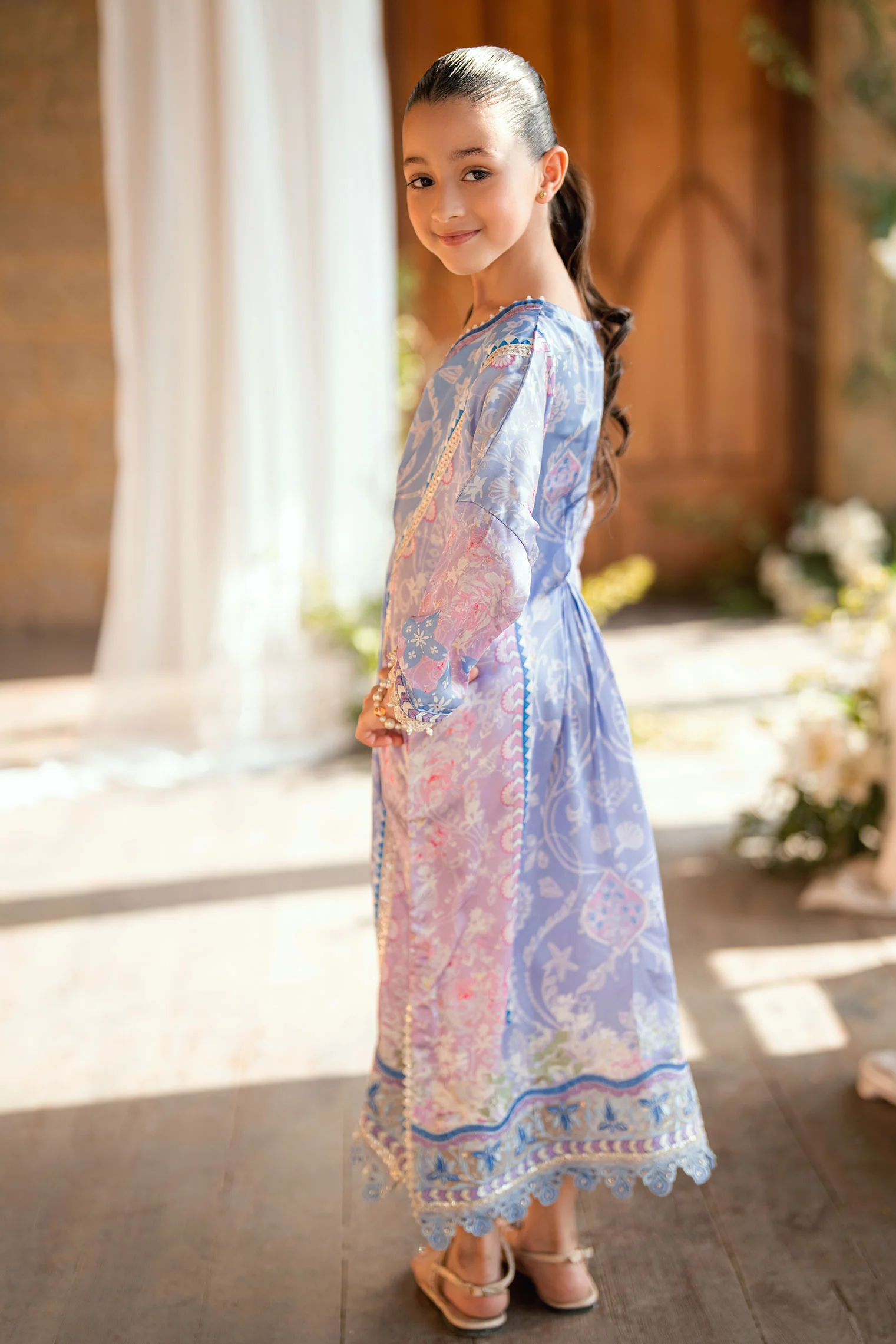 SS26DK-0210 PURPLE 1 Pcs Kaftan - Image 3