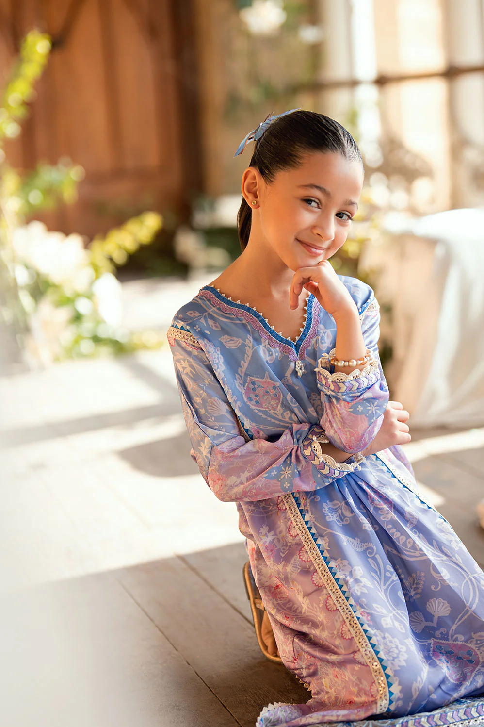 SS26DK-0210 PURPLE 1 Pcs Kaftan - Image 4