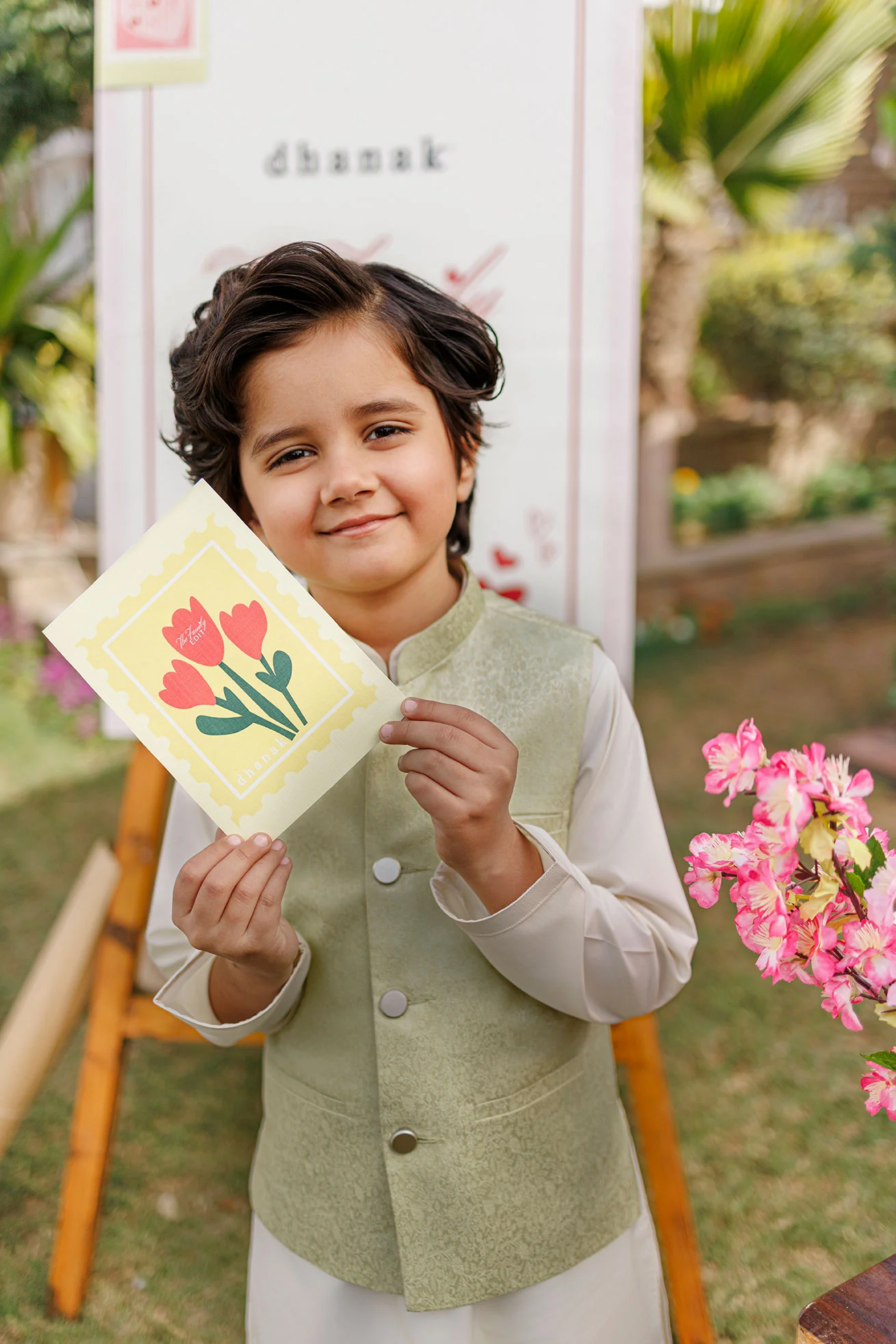 SS26DK-0223 - MINT GREEN - KURTA ,PAJAMA & WAIST COAT - 3PCS - Image 5